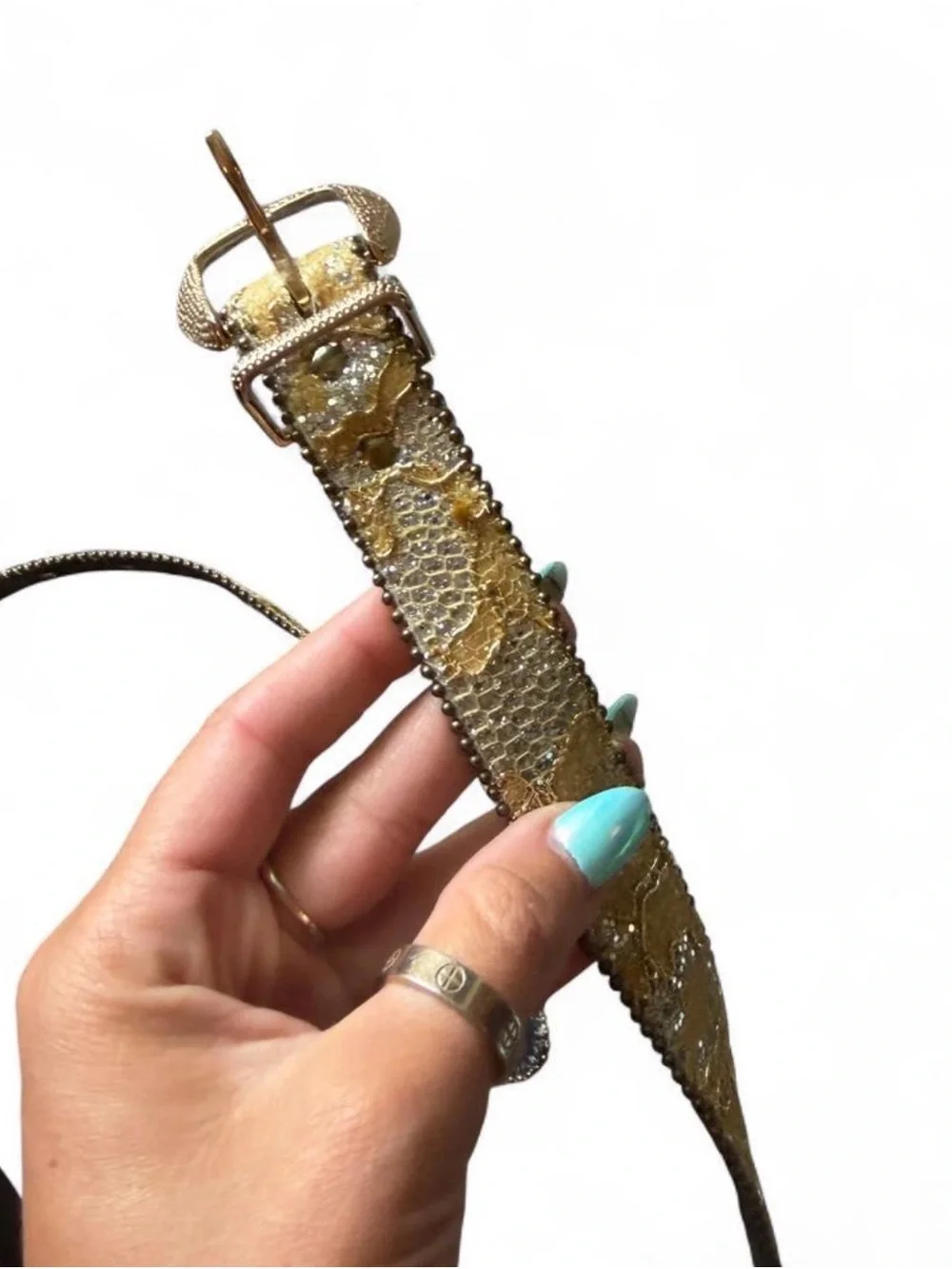 Gold & Black Women's Belt